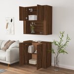 vidaXL Buffet haut Chêne marron Bois d'ingénierie