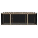 vidaXL Tonnelle avec parois en filet taupe 6x3 m acier