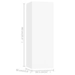 vidaXL Ensemble de meubles TV 4 Pièces Blanc Bois d'ingénierie