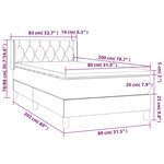 vidaXL Sommier à lattes de lit avec matelas Bleu 80x200 cm Tissu