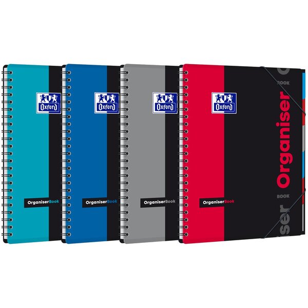 Cahier ETUDIANT ORGANISERBOOK A4+ 160 pages 90g lignée 7mm Coloris aléatoire OXFORD