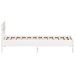 vidaXL Cadre de lit sans matelas blanc 90x190 cm bois de pin massif
