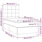 vidaXL Sommier à lattes de lit avec matelas Bleu 80x200 cm Tissu