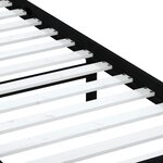 vidaXL Cadre de lit Noir 75x190 cm Petit simple Bois massif
