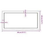 vidaXL Dessus de table marron clair bois chêne massif traité