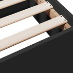 vidaXL Cadre de lit avec tiroirs noir 100x200 cm bois d'ingénierie