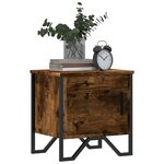 vidaXL Table de chevet chêne fumé 40x30x40 cm bois d'ingénierie