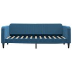 vidaXL Lit de jour avec lit gigogne bleu 90x200 cm velours