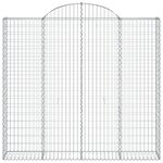 vidaXL Paniers à gabions arqués 20 Pièces 200x50x180/200 cm Fer galvanisé