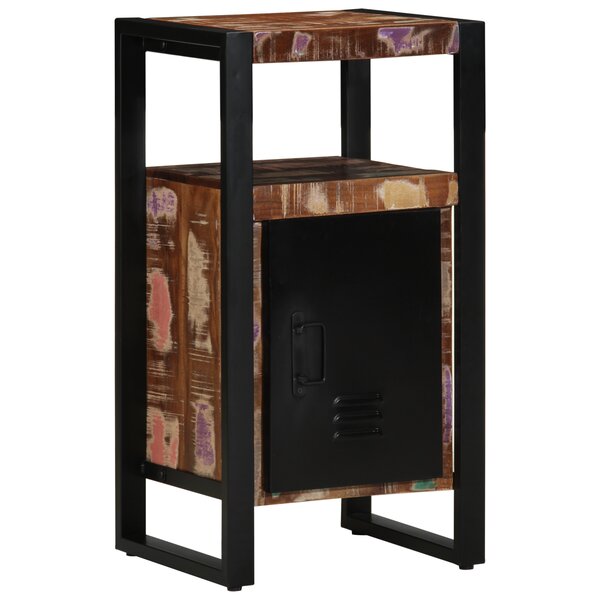vidaXL Cabinet de Salle de Bain Multicolore 40x35x75 cm en Bois Massif Récupéré