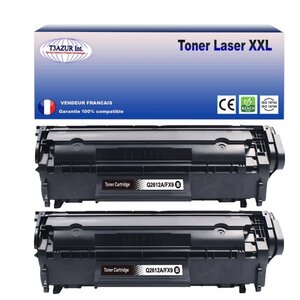 T3AZUR - 2x Toners compatibles avec Canon FX10 / FX9 / 703 pour Canon LBP-2900 LBP-2900B LBP-3000 Noir - 2 000p