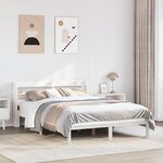 vidaXL Cadre de lit sans matelas blanc 160x200 cm bois de pin massif