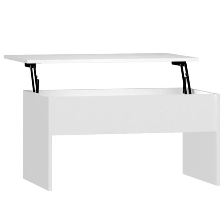 vidaXL Table basse Blanc 80x50 5x41 5 cm Bois d'ingénierie