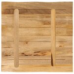 vidaXL Dessus de table bord vivant 80x80x3 8 cm bois de manguier brut
