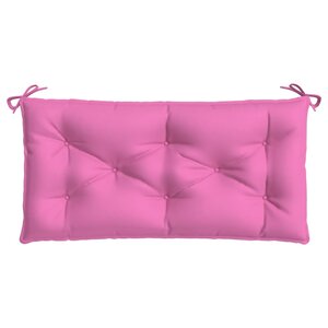 vidaXL Coussin de banc de jardin rose 110x50x7 cm tissu