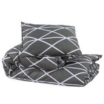 vidaXL Ensemble de housse de couette Gris 155x220 cm Coton