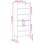 vidaXL Buffet chêne sonoma 69 5x32 5x180 cm bois d'ingénierie