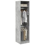 vidaXL Garde-robe Gris béton 50 x 50 x 200 cm Aggloméré