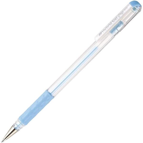 Roller encre gel pastel hybrid gel grip  bleu ciel pentel