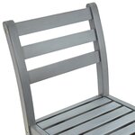 vidaXL Tabourets de bar lot de 2 gris bois d'acacia massif