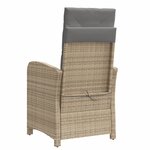 vidaXL Ensemble de bistro 3 Pièces coussins mélange beige résine tressée