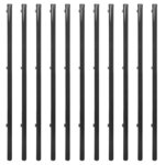 Vidaxl clôture à mailles et pointes d'ancrage 1 5x25 m gris