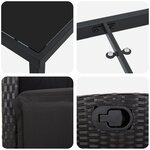 vidaXL Set de salle à manger de jardin de 9 pièces en rotin poly noir