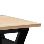 vidaXL Table basse cadre en Y 50x50x35 cm bois de pin massif et acier