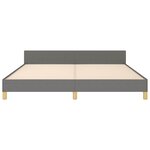 vidaXL Cadre de lit sans matelas gris foncé 180x200 cm tissu