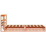 vidaXL Cadre de lit sans matelas cire marron 90x190 cm bois pin massif