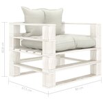 vidaXL Canapé palette de jardin avec coussins beige Bois