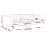 vidaXL Lit de repos gris foncé 100x200 cm tissu