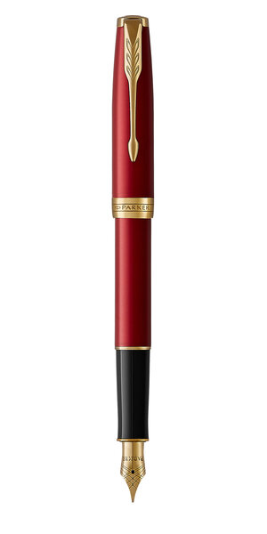 PARKER Sonnet Stylo plume  laque rouge  Plume moyenne  encre noire  Coffret cadeau