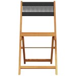 vidaXL Chaises de jardin pliantes lot de 8 noir bois d'acacia massif