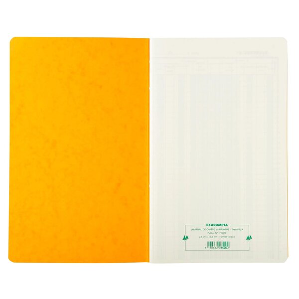 Piqûre 32x19 5cm Journal De Caisse Ou Banque 5 Débits - 5 Crédits 31 Lignes 80 Pages - Couleurs Assorties - Exacompta