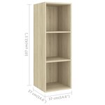 vidaXL Meuble TV mural Chêne sonoma 37x37x107 cm Bois d’ingénierie