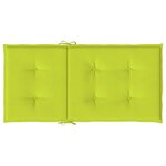 vidaXL Coussins de chaise de jardin à dossier bas lot de 2 vert vif