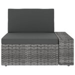 vidaXL Salon de jardin 8 Pièces Résine tressée Gris