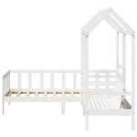 vidaXL Ensemble de lit de jour et de banc et toit 90x190 cm pin massif