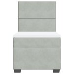 vidaXL Sommier à lattes de lit et matelas Gris clair 100x200cm Velours