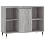 vidaXL Ensemble de meubles de salle de bain 3 Pièces Sonoma gris