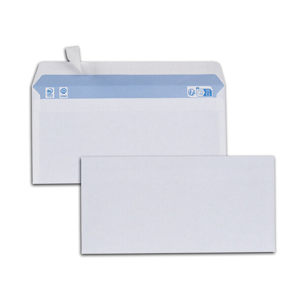 500 Enveloppes DL 110 x 220 mm sans fenêtre papier velin 80 gr