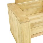 vidaXL Salon de jardin 3 Pièces Bois de pin imprégné