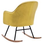 vidaXL Chaise à bascule Jaune moutarde Velours