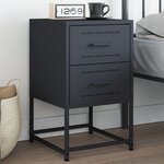 vidaXL Table de chevet anthracite 36x39x60 5 cm acier