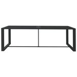 vidaXL Table à dîner d'extérieur Anthracite 120x60x66 cm Aluminium