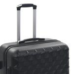 vidaXL Valise rigide 3 Pièces Noir ABS