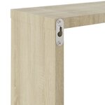 vidaXL Étagères cube murales 2 Pièces chêne sonoma 30x15x30 cm