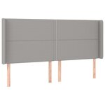 vidaXL Sommier à lattes de lit matelas LED Gris clair 160x200 cm Tissu