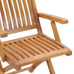 vidaXL Chaises pliables de jardin avec coussins lot de 6 Bois de teck